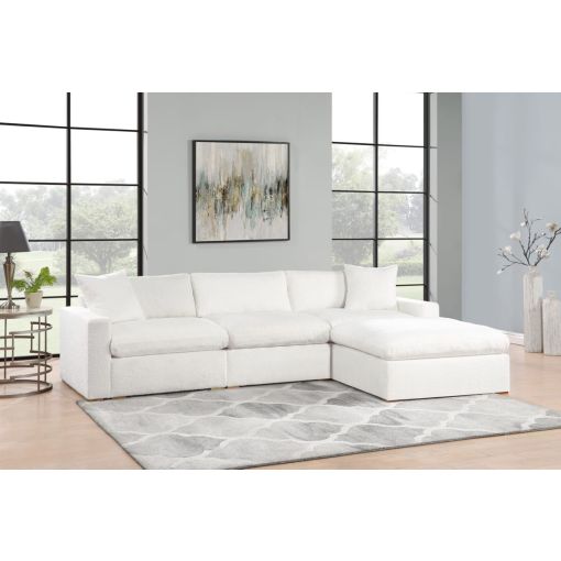 Eden Modular Sectional Ivory Boucle