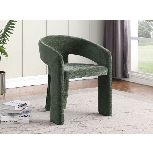 Edinburg Green Velvet Accent Chair