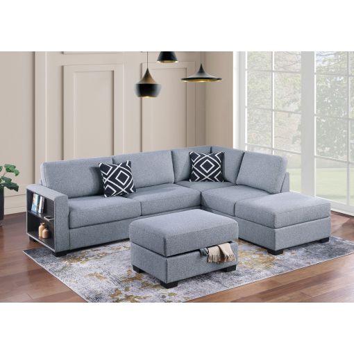 Eliana Reversible Sectional With Storage Ottoman