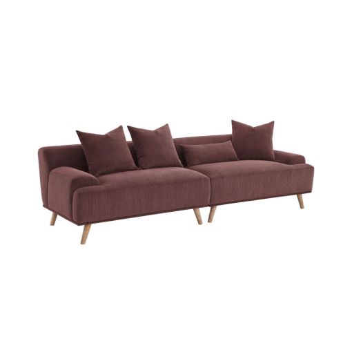 Eliza Oversized Sofa Wine Red Corduroy