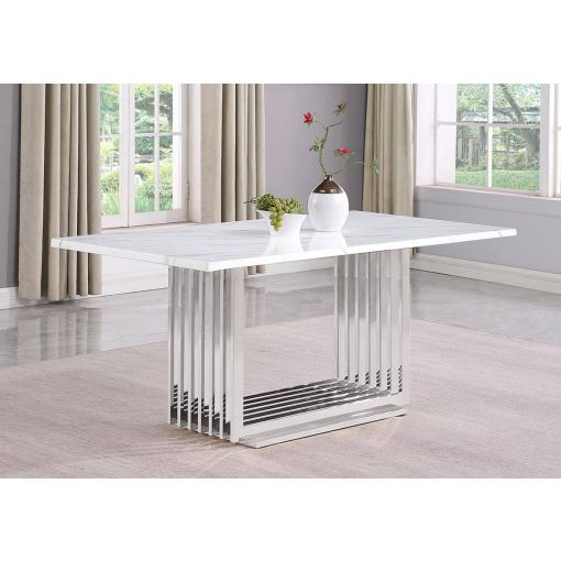 Ella Modern Marble Top Dining Table