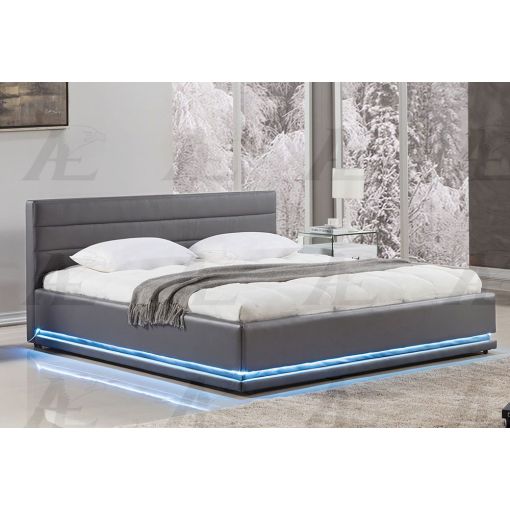 Evita Modern Platform Bed With Lights