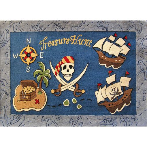 Treasure Hunt Kids Room Hand Tufted Rug