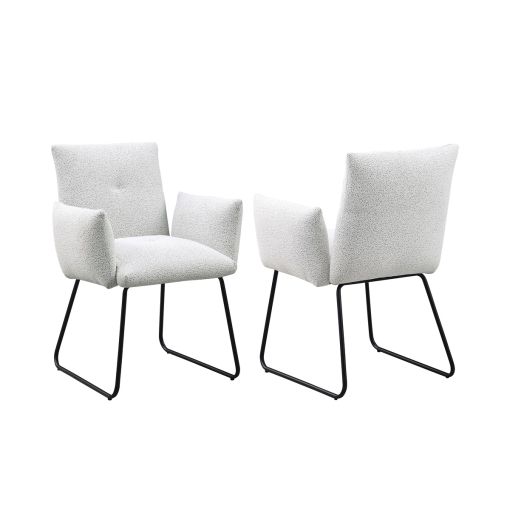 Frankie Dining Side Chairs Light Grey