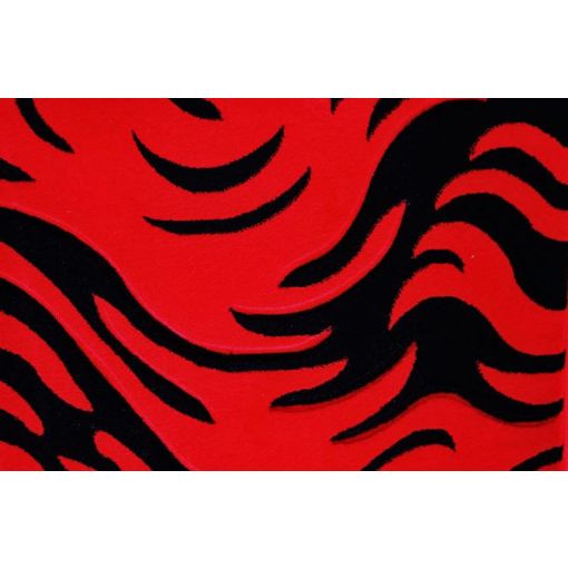 Red and Black Modern Area Rug Geo 170