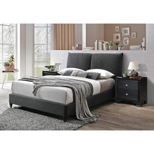 Harstad Charcoal Boucle Bed