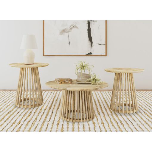 Hiram Round Coffee Table Natural Mango
