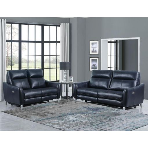 Imogen Dark Navy Power Recliner Sofa Set