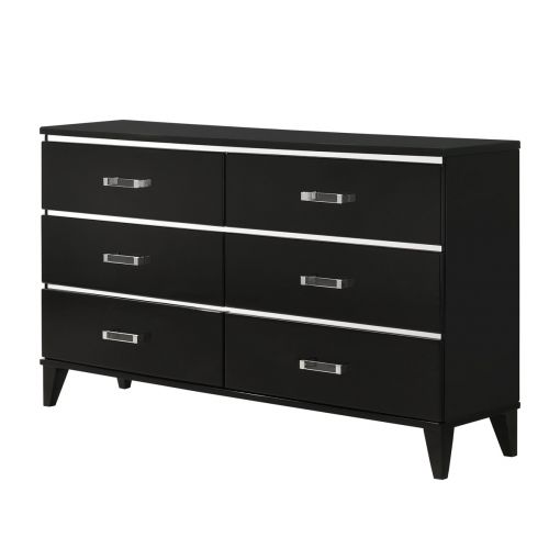 Jasper Black Lacquer Finish Dresser