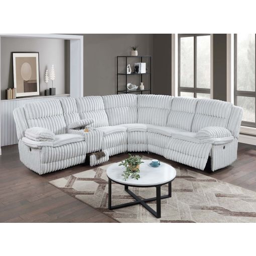 Jimenes Fur-Like Corduroy Recliner Sectional