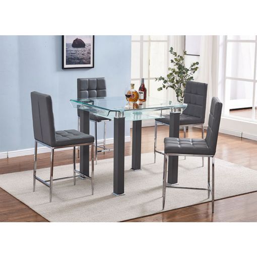 Ketch Grey Counter Height Modern Table Set
