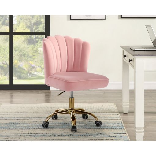 Liana Pink Velvet Office Chair