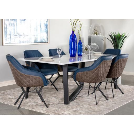 Lubeck Ceramic Top Dining Table Set