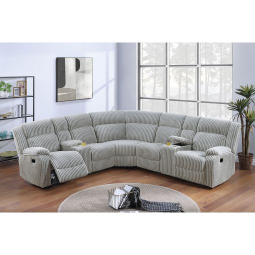 Ludovik Ash Power Recliner Sectional
