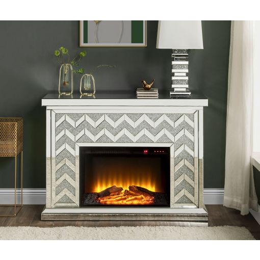 Malena Mirrored Fireplace