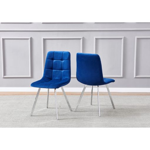 Marlee Navy Velvet Dining Chairs