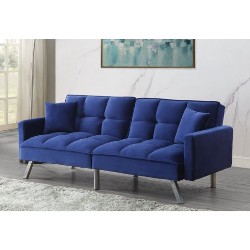 Methuen Blue Velvet Futon