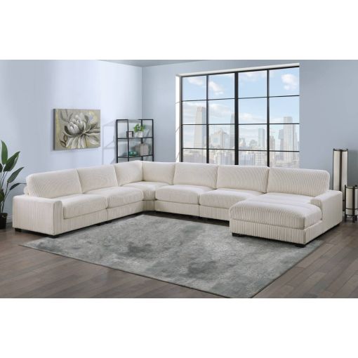 Micah U-Shape Modular Sectional Beige Corduroy