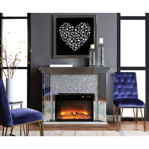 Laverna Mirrored Electric Fireplace