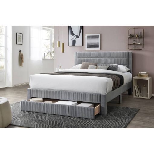 Moris Storage Bed Light Grey Corduroy