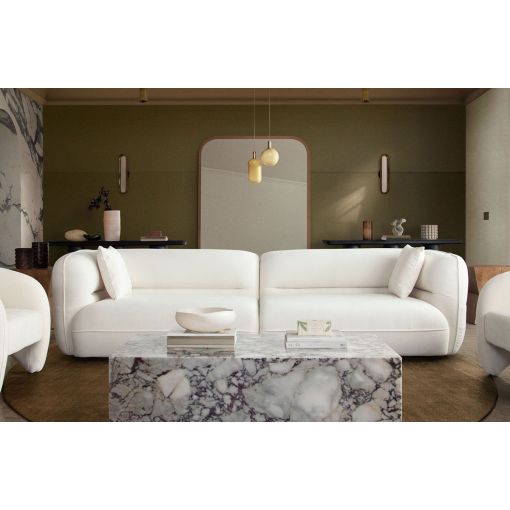 Nabila Oversized Sofa Ivory Fabric