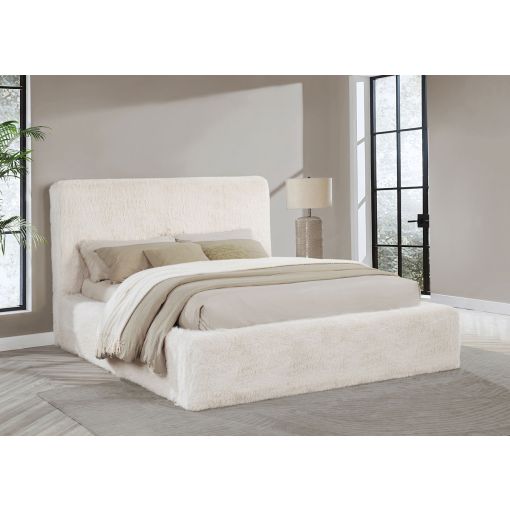 Nadene Faux Fur Upholstered Bed