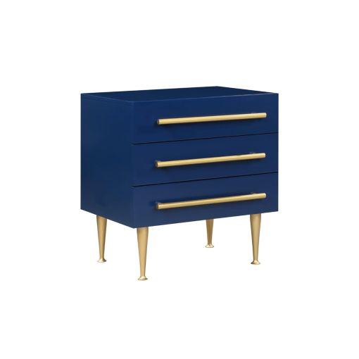 Nina Navy Blue Lacquer Night Stand