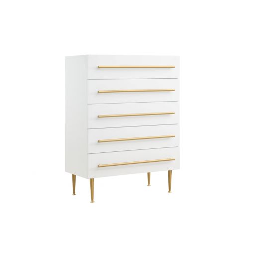 Nina White Lacquer Finish Chest