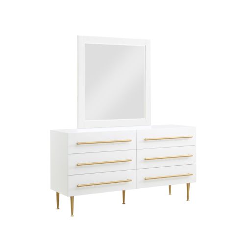 Nina White Lacquer Dresser