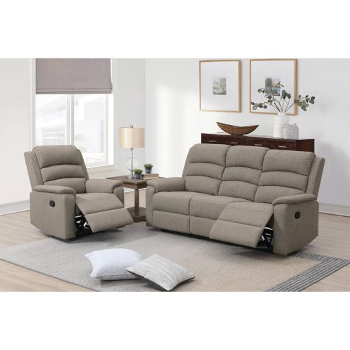 Noland Light Brown Recliner Sofa Set