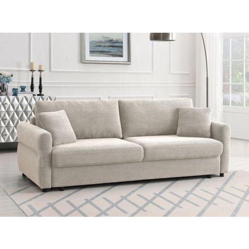 Nole Oversized Sofa Sleeper Beige Fabric