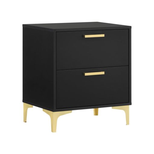 Raina Black Finish Night Stand