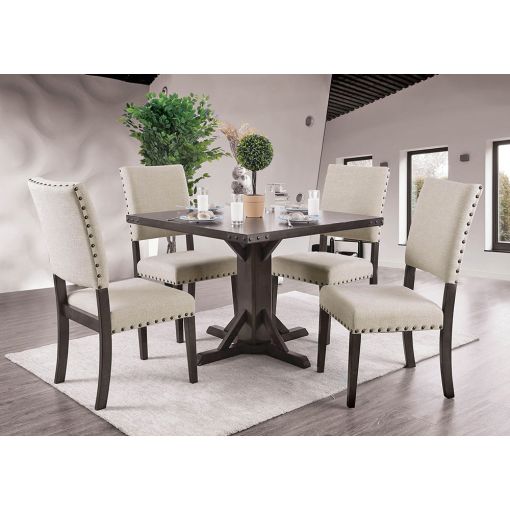 Ralphie Industrial Square Dining Table Set