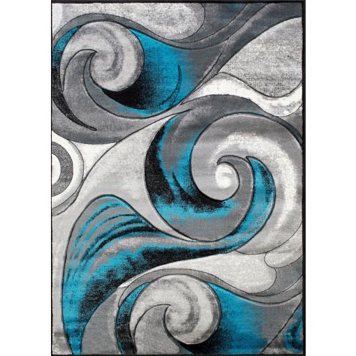 Raya Modern Blue Gray Area Rug