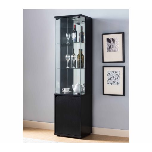 Regina Curio Cabinet Black Finish