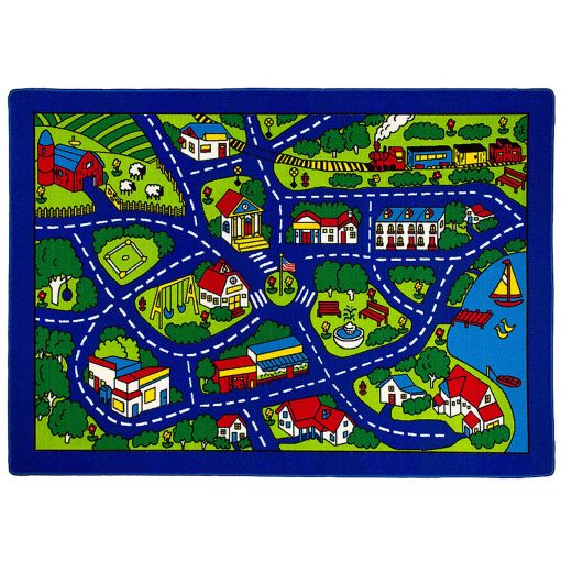 Road Map Kids Room Rug