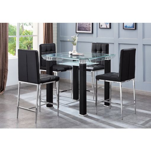 Ketch Black Pub Table Set