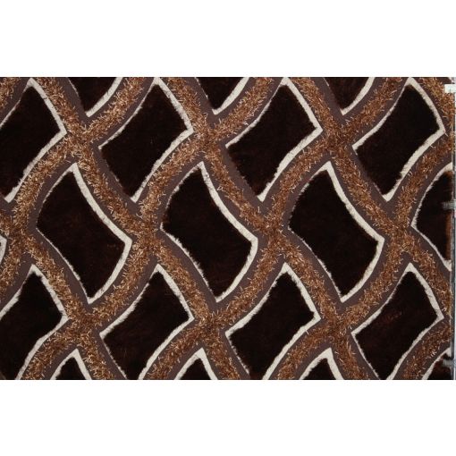 Shaggy Viscose Brown Rug Design 75