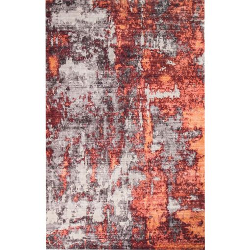 Shah 26 Orange Modern Area Rug