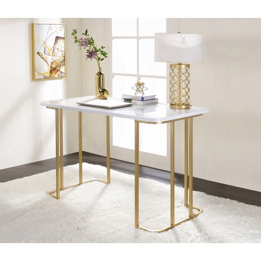 Shayla Writing Desk Gold Base