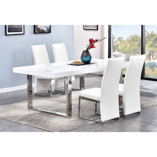 Stirling Glossy White Dining Table