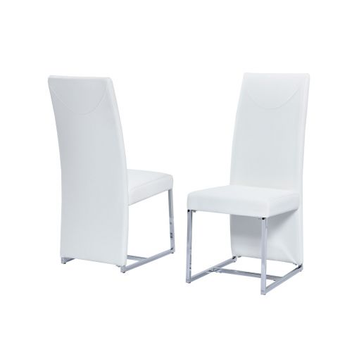 Stirling White Leather Dining Chair (Set of 2)