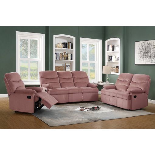 Tayle Recliner Sofa Blush Velvet