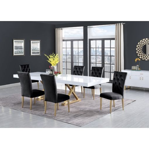 Toluka Dining Table With Gold Base