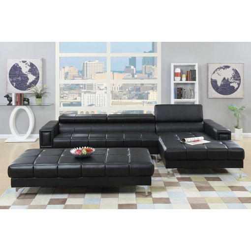 Topaz Sectional With Adjustable Backs