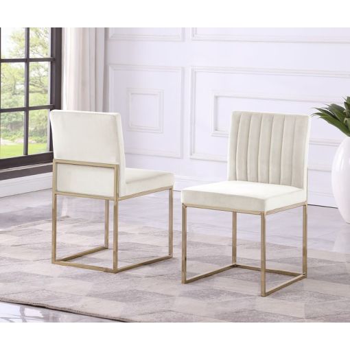 Townsend Beige Velvet Dining Chairs