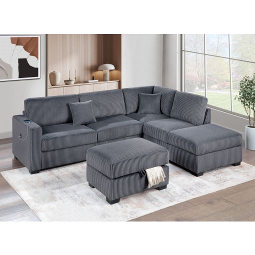 Vasto Reversible Sectional With Ottoman