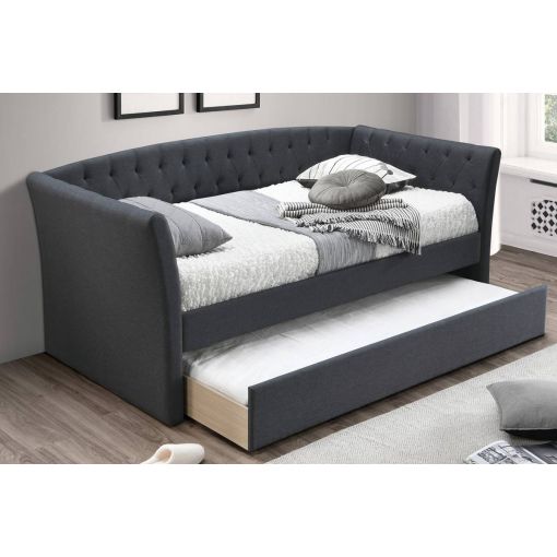 Watson Tufted Fabric Daybed With Trundle