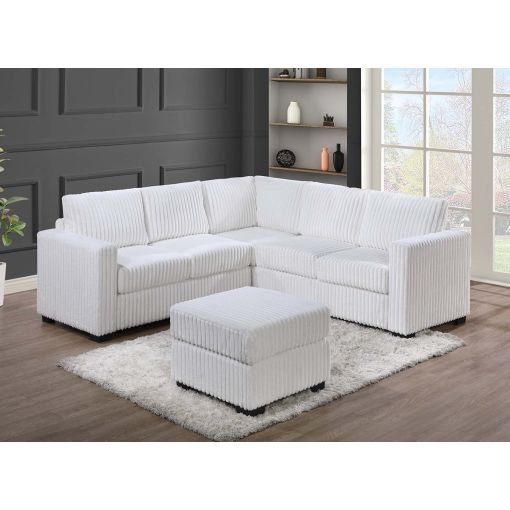 Wendy Corduroy Sectional With Ottoman