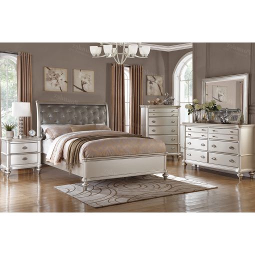 Willow Silver Finish Bedroom Furniture